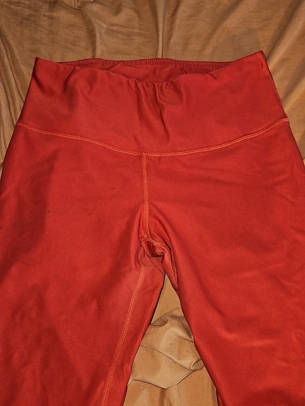 Tesla Womens Red High-Waist Leggings